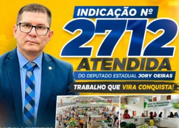 JORY OEIRAS DESTACA ATENDIMENTO DE INDICAÇÃO QUE CONTRIBUIU PARA A CONCLUSÃO DA FEIRA DO PRODUTOR RURAL DE SANTANA